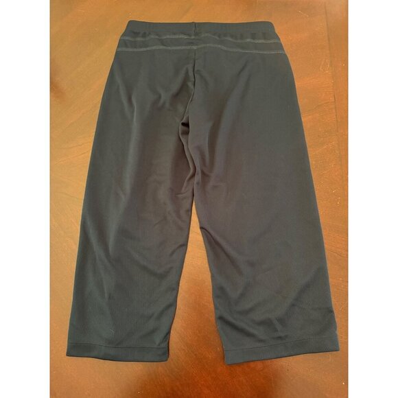 Nike NWT Dri-Fit Navy Blue Wide Leg Cropped Workout Pants Capri Y2K Size Small - Picture 2 of 12